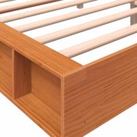 Bedframe zonder matras massief grenenhout wasbruin 180x200 cm - thumbnail