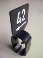 Maataanduider met pijl zwart/wit 5XL - thumbnail