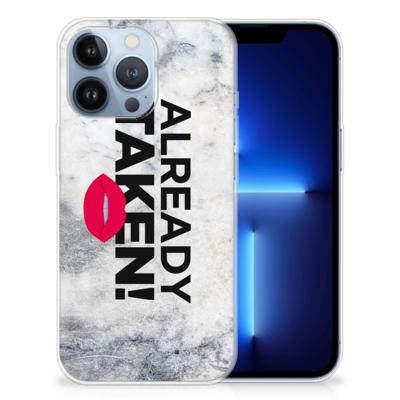 Apple iPhone 13 Pro | Siliconen hoesje | met naam Already Taken White Apple iPhone 13 Pro | Siliconen hoesje | met naam Already Taken White