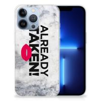 Apple iPhone 13 Pro | Siliconen hoesje | met naam Already Taken White - thumbnail