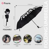 Fucking Rain paraplu - Zwart - thumbnail