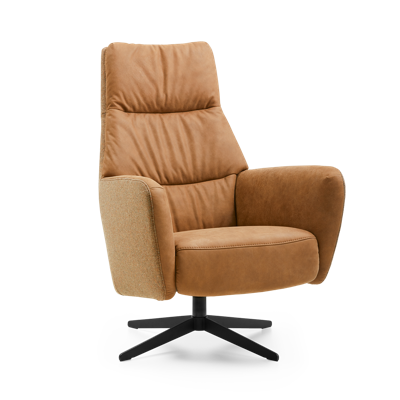 Draaifauteuil E-101 Donkergeel Stof Draaifauteuil E-101 Donkergeel Stof