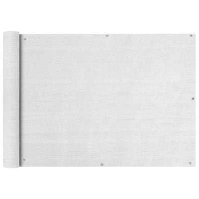 VidaXL Balkonscherm hdpe 75x400 cm wit