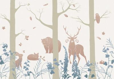 Noordwand Komar Ink Fotobehang Forest Animals - INX8-065