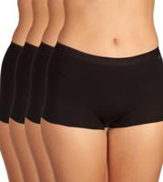 Ten Cate Basics Organic Cotton Stretch Short 4-pack Zwart-L - thumbnail