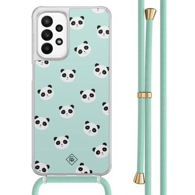Samsung Galaxy A23 hoesje met koord - Panda print