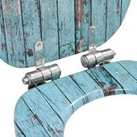 Toiletbril met soft-close deksel oud hout MDF - thumbnail