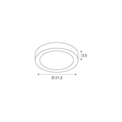 SLV 1003016 SENSER 24 Plafondlamp LED vast ingebouwd Wit SLV 1003016 SENSER 24 Plafondlamp LED vast ingebouwd Wit