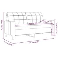 Tweezitsbank 140 cm fluweel roze - thumbnail