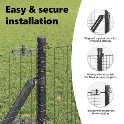 VidaXL Afrasteringspaal grijs 25 x 0,6 m (19 x 19 mm gaas) VidaXL Afrasteringspaal grijs 25 x 0,6 m (19 x 19 mm gaas)