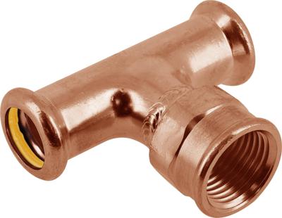Bonfix Pressfittingen roodkoper GAS T-koppeling 28x3/4x28 - press x lange binnendraad x press || (m-profiel)