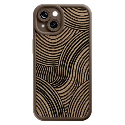 iPhone 15 bruine case - Ebony waves iPhone 15 bruine case - Ebony waves