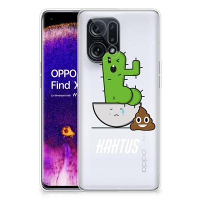 OPPO Find X5 Telefoonhoesje met Naam Cactus Poo OPPO Find X5 Telefoonhoesje met Naam Cactus Poo