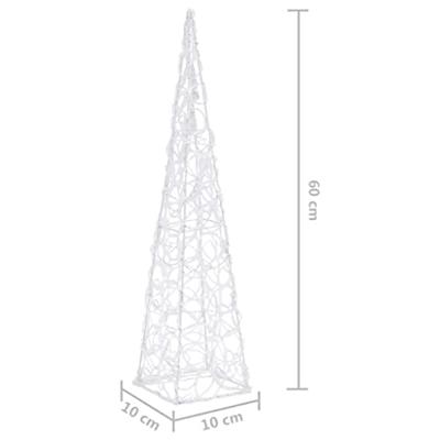 Lichtkegel decoratief LED 60 cm acryl koudwit Lichtkegel decoratief LED 60 cm acryl koudwit