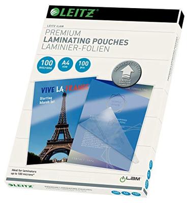 Leitz Lamineerfolie DIN A4 100 micron glanzend 100 stuk(s) Leitz Lamineerfolie DIN A4 100 micron glanzend 100 stuk(s)