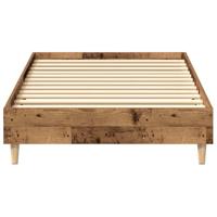 Bedframe zonder matras 90x190 cm spaanplaat bewerkt hout - thumbnail