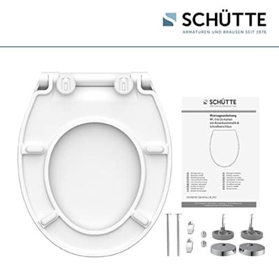 Toiletzitting Schutte Slim White Duroplast Ultra Dun Met Soft Close En Quick Release Gelakt Wit Schütte - thumbnail