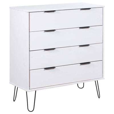 Vidaxl Ladekast 76,5x39,5x90,3 Cm Massief Grenenhout Wit Vidaxl Ladekast 76,5x39,5x90,3 Cm Massief Grenenhout Wit