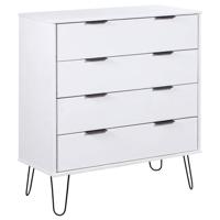 Vidaxl Ladekast 76,5x39,5x90,3 Cm Massief Grenenhout Wit - thumbnail