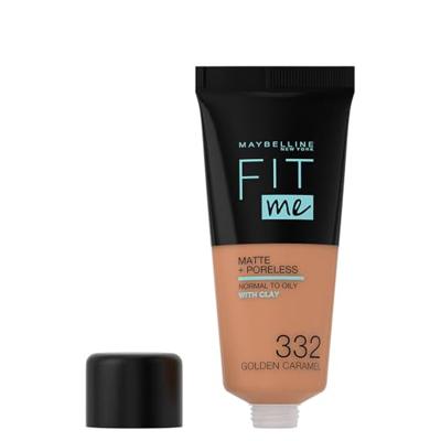 Maybelline Fit Me Matte Poreless Liquide Foundation 332 Golden Caramel - 30ml