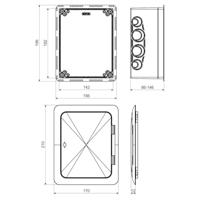 KOPOS KUZ-VO KB Isoleer-installatiedoos Halogeenvrij (b x h x d) 170 x 210 x 80 mm 1 stuk(s) - thumbnail
