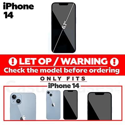 Lunso - iPhone 14 - Gehard Beschermglas - Full Cover Screenprotector - Black Edge