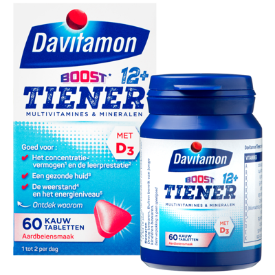 Davitamon Multi 12+ Tiener Kauwtabletten Aardbei