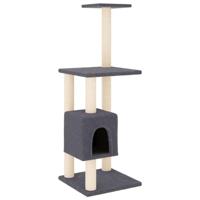 VidaXL Kattenkrabpaal met sisal krabpalen 104 cm donkergrijs - thumbnail