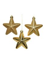 Kersthanger Ster goud dia7cm 6-dlg - thumbnail