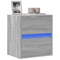 Tv-wandmeubel met LED-verlichting 180x31x45 cm grijs sonoma - thumbnail