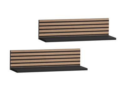Schildmeyer Set van 2 wandplanken Ryker (Matzwart)