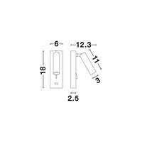 Lyora BedlampjeFuse wit met usb - 9170101 - thumbnail