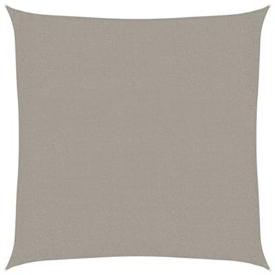 VidaXL Zonnezeil 160 g/m² vierkant 2x2 m hdpe lichtgrijs