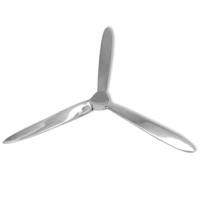 VidaXL Propeller voor aan de muur 70 cm aluminium zilver - thumbnail