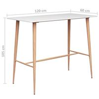 Bartafel 120x60x105 cm wit - thumbnail