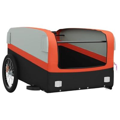 Fietstrailer 45 kg ijzer zwart en oranje Fietstrailer 45 kg ijzer zwart en oranje