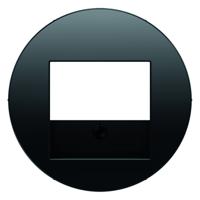 Berker centraalplaat luidsprekerstopcontact R1-R3 zwart - thumbnail