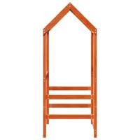 Kinderbedhuisje 98x70x176,5 cm massief grenenhout wasbruin - thumbnail