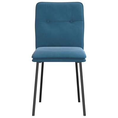 Eetkamerstoelen 2 st fluweel blauw