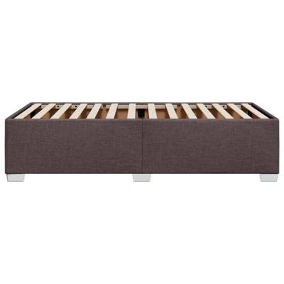 Bedframe zonder matras 90x200 cm stof donkerbruin
