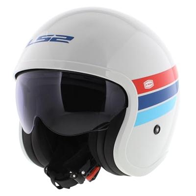 LS2 jet helm "of599 ii spitfire retro" helmet of599 spitf.ii retro s white/red/blue