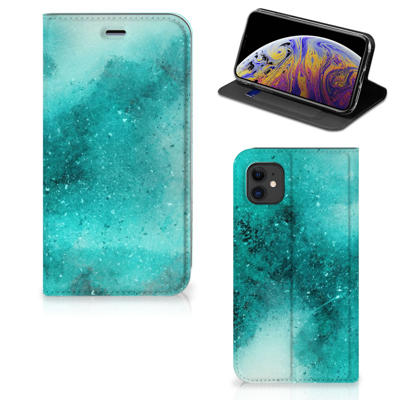 Bookcase Apple iPhone 11 Painting Blue Bookcase Apple iPhone 11 Painting Blue