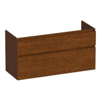 Brauer Delight - Onderkast - 120 cm - met 2 Softclose Lades Greeploos en 2 Sifon Uitsparingen - Lamellen Eiken Bruin - thumbnail