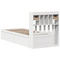 Bedframe zonder matras massief grenenhout wit 90x190 cm - thumbnail