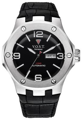 V.O.S.T. Germany V100.015 Steel automatisch heren horloge 44mm