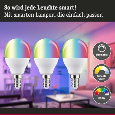29154 Paulmann Home LED-lamp E14 Energielabel: F (A - G) 5 W RGBW Mat 29154 Paulmann Home LED-lamp E14 Energielabel: F (A - G) 5 W RGBW Mat