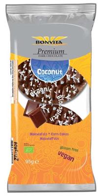 BonVita Premium Dark Chocolate Coconut Maiswafels