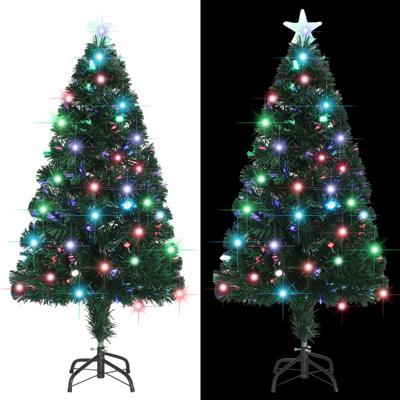 VidaXL Kerstboom met led en standaard 120 cm glasvezel