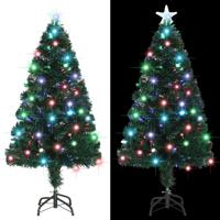 VidaXL Kerstboom met led en standaard 120 cm glasvezel - thumbnail