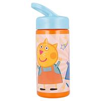 Waterfles Peppa Pig Having fun Roze PVC 410 ml - thumbnail